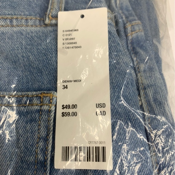 Urban Outfitters Stretchy Cowboy Light Wash Denim Jeans Size 34 New MSRP $69 - Picture 8 of 9